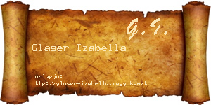 Glaser Izabella névjegykártya